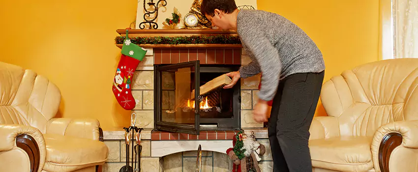 Rusted Metal Fireplace Restoration in Lake Zurich, Illinois